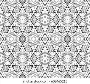 decorative geometric floral pattern. seamless vector illustration. for wallpaper, invitation, fabric textile