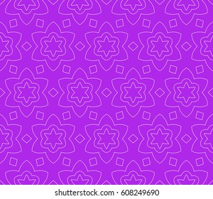 decorative geometric floral pattern. seamless vector illustration. for wallpaper, invitation, fabric textile. purple color