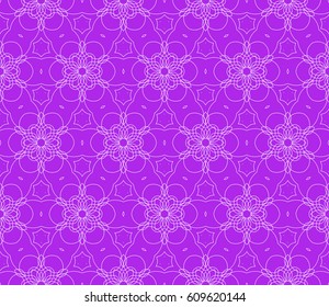 decorative geometric floral pattern. seamless vector illustration. for wallpaper, invitation, fabric textile. purple color