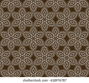decorative geometric floral pattern. seamless vector illustration. for wallpaper, invitation, fabric textile
