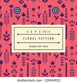 decorative geometric floral pattern wallpaper background seamless