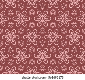 decorative geometric floral seamless pattern. vector illustration. stylish design. for invitation, fabric, decor, textile
