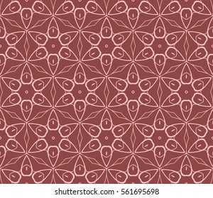 decorative geometric floral seamless pattern. vector illustration. stylish design. for invitation, fabric, decor, textile