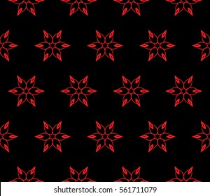 decorative geometric floral seamless pattern. vector illustration. stylish design. for invitation, fabric, decor, textile