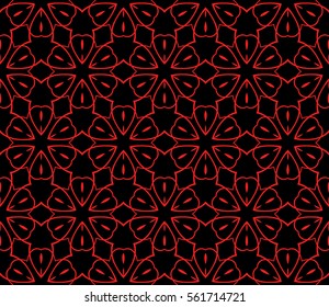 decorative geometric floral seamless pattern. vector illustration. stylish design. for invitation, fabric, decor, textile