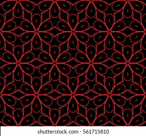 decorative geometric floral seamless pattern. vector illustration. stylish design. for invitation, fabric, decor, textile