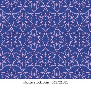 decorative geometric floral seamless pattern. vector illustration. stylish design. for invitation, fabric, decor, textile