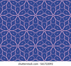 decorative geometric floral seamless pattern. vector illustration. stylish design. for invitation, fabric, decor, textile