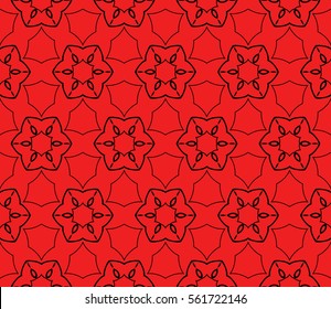 decorative geometric floral seamless pattern. vector illustration. stylish design. for invitation, fabric, decor, textile