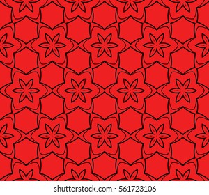 decorative geometric floral seamless pattern. vector illustration. stylish design. for invitation, fabric, decor, textile