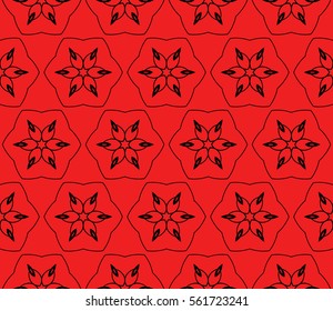 decorative geometric floral seamless pattern. vector illustration. stylish design. for invitation, fabric, decor, textile
