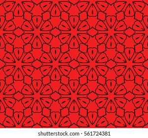 decorative geometric floral seamless pattern. vector illustration. stylish design. for invitation, fabric, decor, textile
