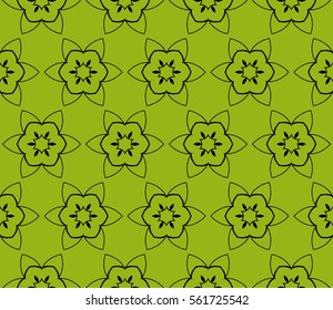 decorative geometric floral seamless pattern. vector illustration. stylish design. for invitation, fabric, decor, textile