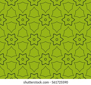 decorative geometric floral seamless pattern. vector illustration. stylish design. for invitation, fabric, decor, textile