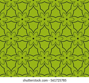 decorative geometric floral seamless pattern. vector illustration. stylish design. for invitation, fabric, decor, textile