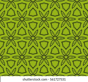 decorative geometric floral seamless pattern. vector illustration. stylish design. for invitation, fabric, decor, textile