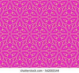 decorative geometric floral seamless pattern. vector illustration. stylish design. two color. for invitation, fabric, decor, textile