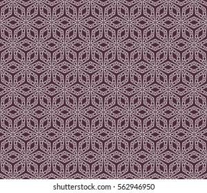 decorative geometric floral seamless pattern. brown color. vector illustration