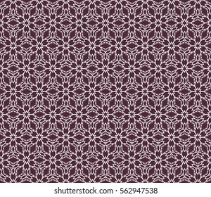 decorative geometric floral seamless pattern. brown color. vector illustration