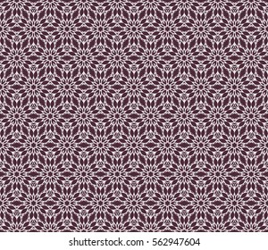 decorative geometric floral seamless pattern. brown color. vector illustration
