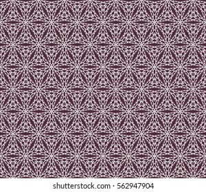 decorative geometric floral seamless pattern. brown color. vector illustration