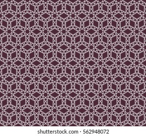 decorative geometric floral seamless pattern. brown color. vector illustration