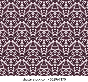 decorative geometric floral seamless pattern. brown color. vector illustration