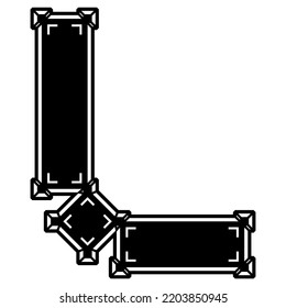 Dekorative geometrische Schriftart. Angepasster Vektor-Brief.