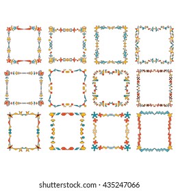 Decorative geometric frames or borders