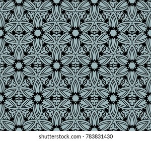 decorative geometric lace pattern. seamless vector illustration