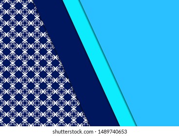 A decorative geometric line borders on a repeating oriental texture. Corporate design. Modern template for brochure, flyer, cover, magazine. Vector illustration for your design.