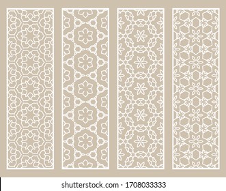 Bordes de líneas geométricas decorativos con textura extensible. Ornamento tribal étnico árabe, indio, turco, plantillas de marcadores establecidas. Elementos de diseño aislados. Colección de patrones de encaje estilizado