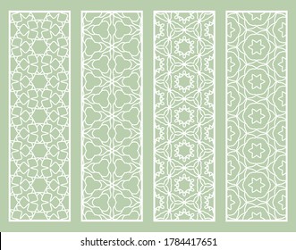 Bordes de línea geométrica decorativos con textura extensible. Ornamento tribal étnico árabe, indio, turco, plantillas de marcadores establecidas. Elementos de diseño aislados. Colección de patrones de encaje estilizados