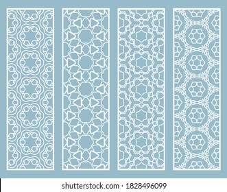 Bordes de línea geométrica decorativos con textura extensible. Ornamento tribal étnico árabe, indio, turco, plantillas de marcadores establecidas. Elementos de diseño aislados. Colección de patrones de encaje estilizados