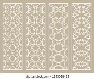 Bordes de línea geométrica decorativos con textura extensible. Ornamento tribal étnico árabe, indio, turco, plantillas de marcadores establecidas. Elementos de diseño aislados. Colección de patrones de encaje estilizados