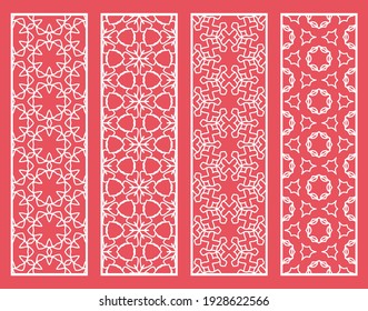 Bordes de línea geométrica decorativos con textura extensible. Ornamento tribal étnico árabe, indio, turco, plantillas de marcadores establecidas. Elementos de diseño aislados. Colección de patrones de encaje estilizados