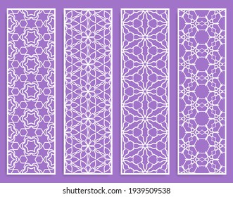 Bordes de línea geométrica decorativos con textura extensible. Ornamento tribal étnico árabe, indio, turco, plantillas de marcadores establecidas. Elementos de diseño aislados. Colección de patrones de encaje estilizados