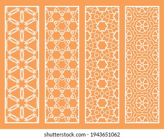 Bordes de línea geométrica decorativos con textura extensible. Ornamento tribal étnico árabe, indio, turco, plantillas de marcadores establecidas. Elementos de diseño aislados. Colección de patrones de encaje estilizados