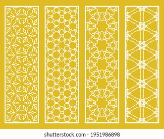 Bordes de línea geométrica decorativos con textura extensible. Ornamento tribal étnico árabe, indio, turco, plantillas de marcadores establecidas. Elementos de diseño aislados. Colección de patrones de encaje estilizados