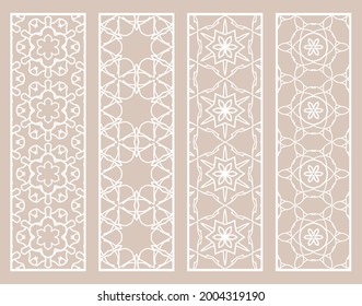 Bordes de línea geométrica decorativos con textura extensible. Ornamento tribal étnico árabe, indio, turco, plantillas de marcadores establecidas. Elementos de diseño aislados. Colección de patrones de encaje estilizados