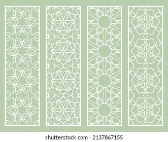 Bordes de línea geométrica decorativos con textura extensible. Ornamento tribal étnico árabe, indio, turco, plantillas de marcadores establecidas. Elementos de diseño aislados. Colección de patrones de encaje estilizados