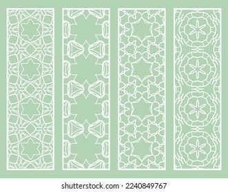 Bordes de línea geométrica decorativos con textura extensible. Ornamento tribal étnico árabe, indio, turco, plantillas de marcadores establecidas. Elementos de diseño aislados. Colección de patrones de encaje estilizados