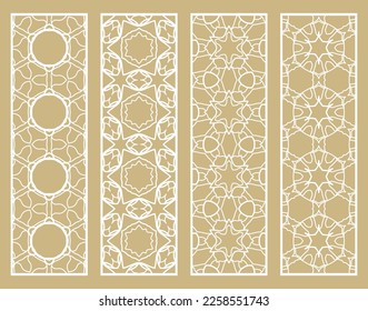 Bordes de línea geométrica decorativos con textura extensible. Ornamento tribal étnico árabe, indio, turco, plantillas de marcadores establecidas. Elementos de diseño aislados. Colección de patrones de encaje estilizados