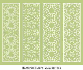 Bordes de línea geométrica decorativos con textura extensible. Ornamento tribal étnico árabe, indio, turco, plantillas de marcadores establecidas. Elementos de diseño aislados. Colección de patrones de encaje estilizados