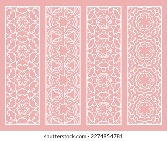 Bordes de línea geométrica decorativos con textura extensible. Ornamento tribal étnico árabe, indio, turco, plantillas de marcadores establecidas. Elementos de diseño aislados. Colección de patrones de encaje estilizados