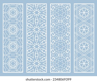 Bordes de línea geométrica decorativos con textura extensible. Ornamento tribal étnico árabe, indio, turco, plantillas de marcadores establecidas. Elementos de diseño aislados. Colección de patrones de encaje estilizados