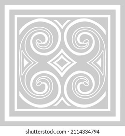 Decorative geometric line ornament. pattern abstract template. Bandana shawl, tablecloth fabric print, silk neck scarf, kerchief design.