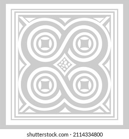 Ornamento de línea geométrica decorativo. plantilla abstracta de patrón. Chal de andana, estampado de tela de manteles, pañuelo de cuello de seda, diseño de pañuelos.