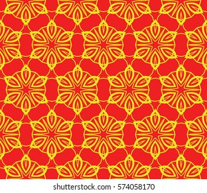 decorative geometric line pattern. floral and geometry seamless ornament. vector illustration. for design, wallpaper, fabric, invitation, brochure