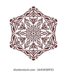 Decorative Geometric Mandala Ornament Vector